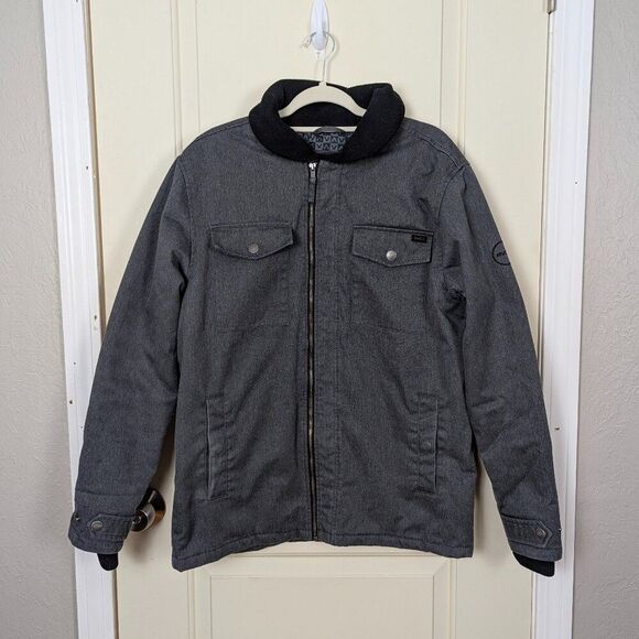 RVCA | Grey Zip Up Utility Jacket Size Large - Picture 1 of 10